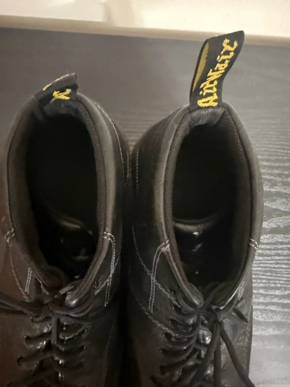 Doc Martens Vintage Grunge Air Wair Cecil Unisex Lace Up Boots Black US 11 Mens
